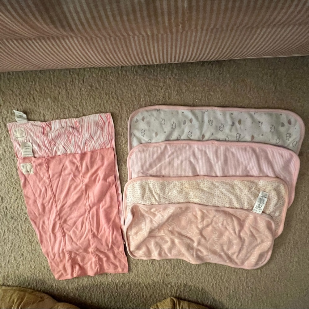 Burt’s Bees and Just One You baby burping cloths